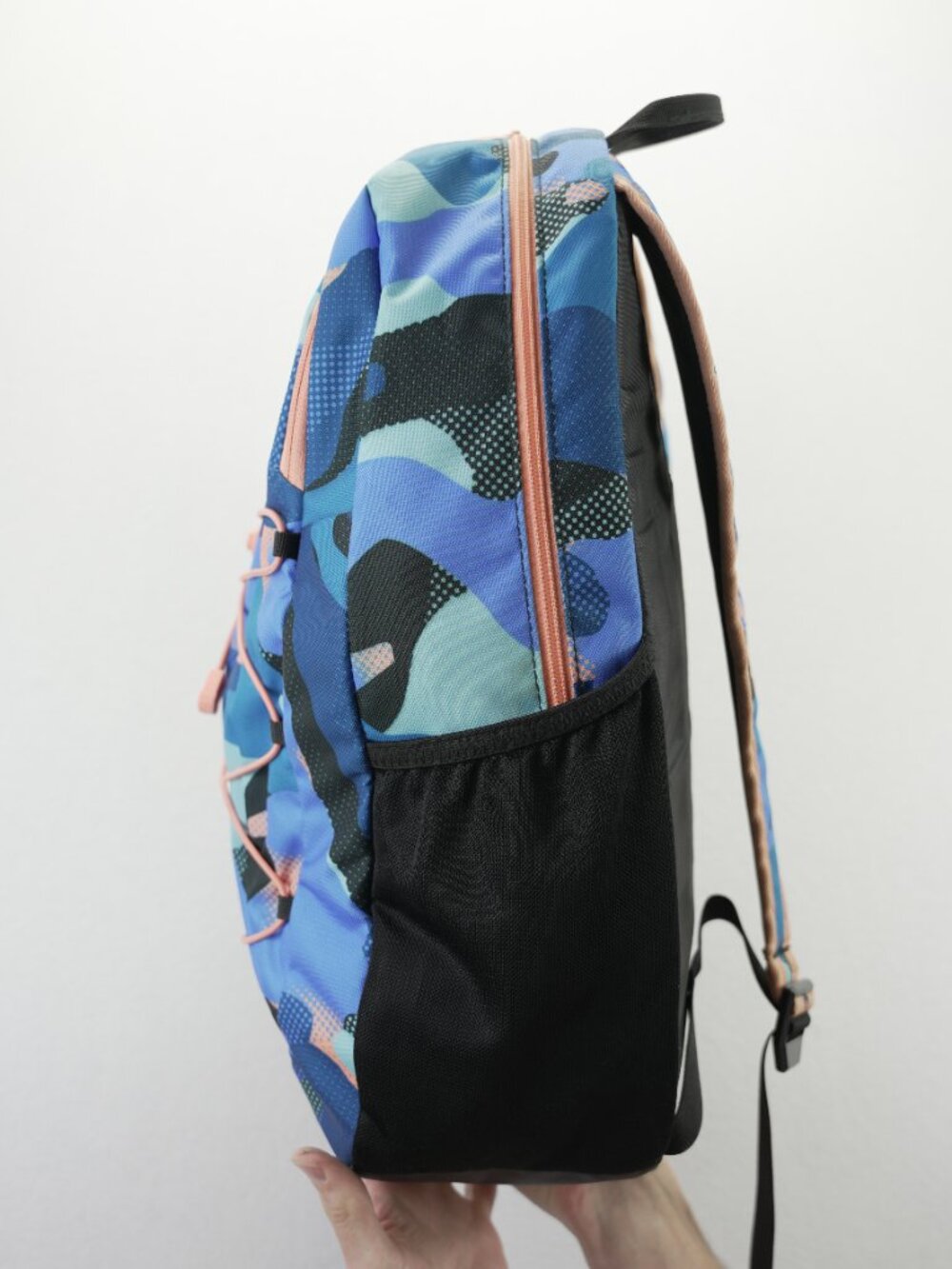 Under Armour UA Backpack Storm Blue Camouflage/ Peach School Hiking - Picture 2 of 7